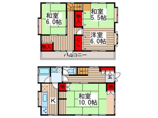 鎌ケ谷市道野辺中央４丁目住宅の物件間取画像